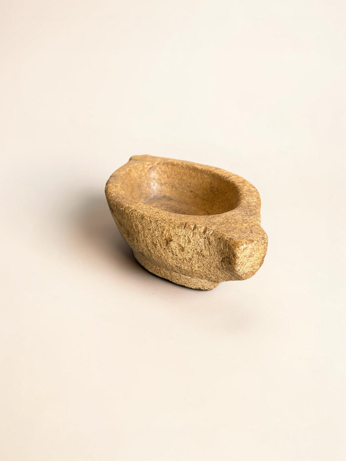 19th century, Southern Indian, yellow stone mortar
