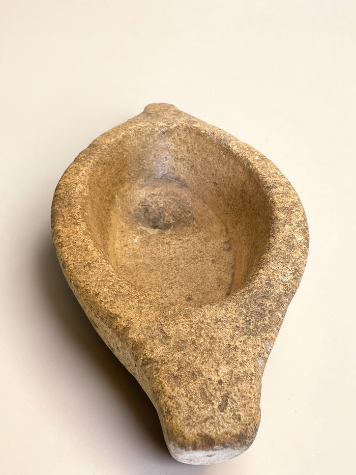 19th century, Southern Indian, yellow stone mortar