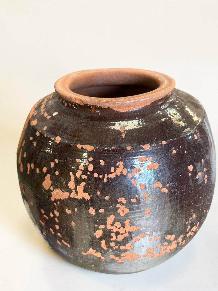 19th century terracotta oil pot