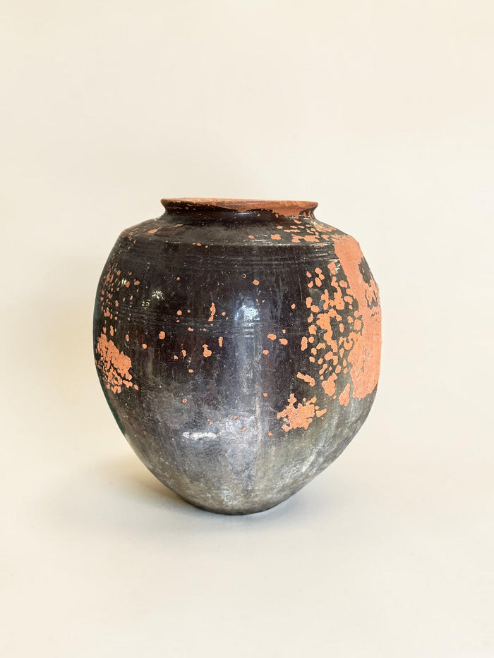 19th century terracotta oil pot
