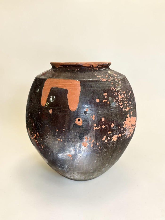 19th century terracotta oil pot