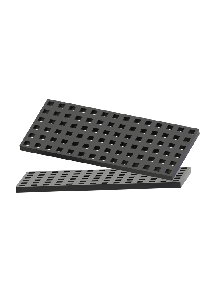 2 pcs Rectangular Baseplates - Black