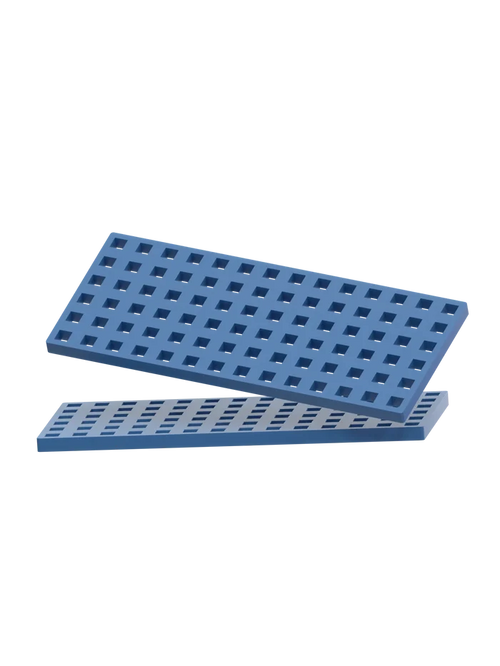2 pcs Rectangular Baseplates - Blue