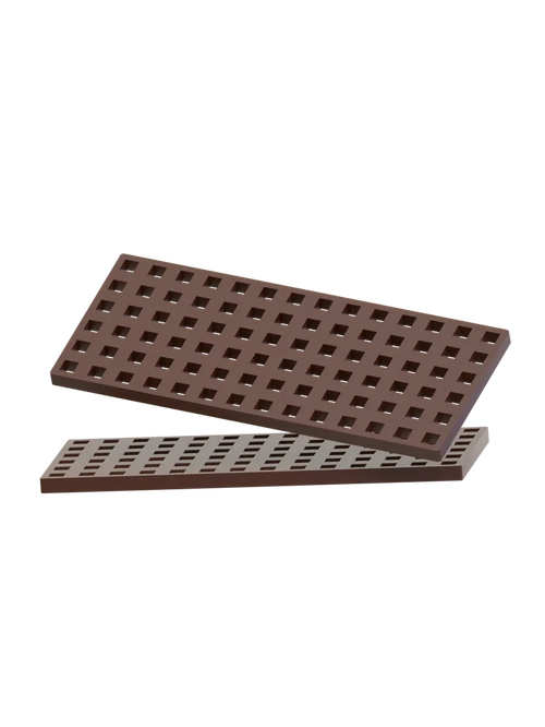 2 pcs Rectangular Baseplates - Brown