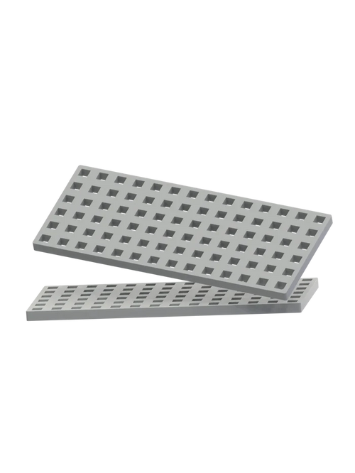 2 pcs Rectangular Baseplates - Gray