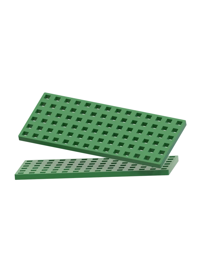 2 pcs Rectangular Baseplates - Green