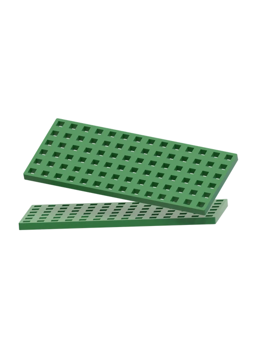 2 pcs Rectangular Baseplates - Green