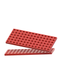 2 pcs Rectangular Baseplates - Red