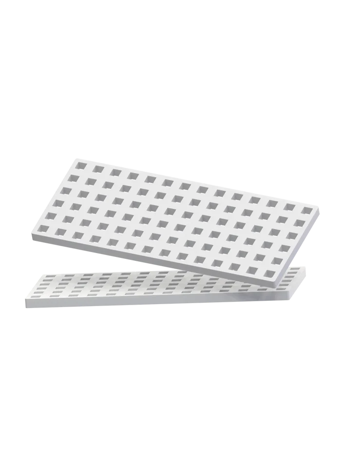 2 pcs Rectangular Baseplates - White