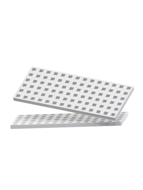 2 pcs Rectangular Baseplates - White