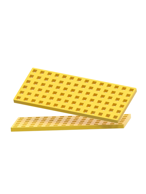 2 pcs Rectangular Baseplates - Yellow