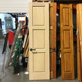 23.75"x 90"x 1.75" White Wased Distressed 3 Panel Interior Door