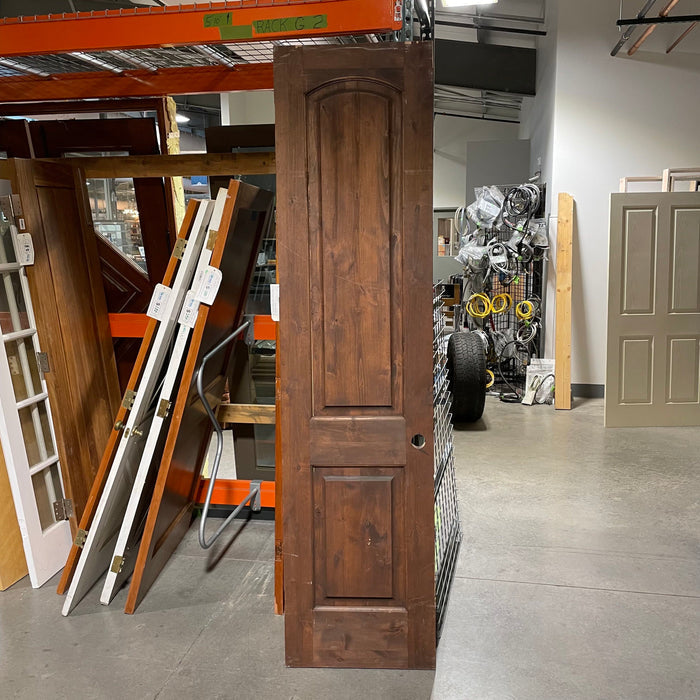 23.75"x 96"x 1.75" 2 Panel Brown Stain Knotty Alder Interior Door