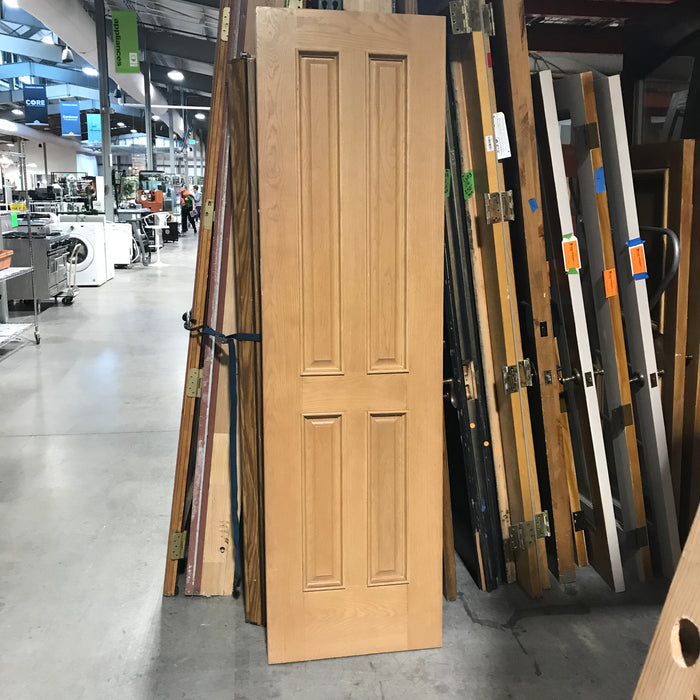 24"x 84"x 1.75" 4-Panel Solid Oak Interior Door