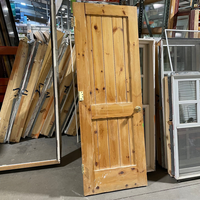 25.5"x 89.25"x 1.75" 2 Panel Wainscot Knotty Pine Interior Door