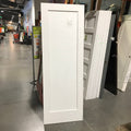 28"x 80"x 1.25" White Shaker Single Glass Panel Covered in Plastic & Paint Interior Door