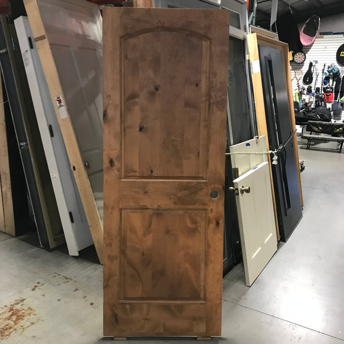 29.5/8" x 80"x 1.25" Knotty Alder Interior Door with Arch RH Swing