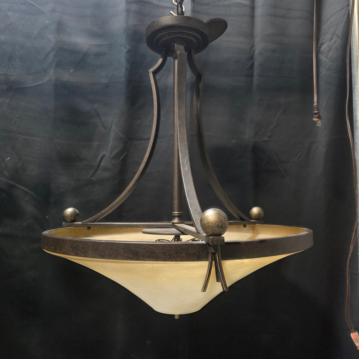 3 Light Traditional Pendant Bronzed Chandelier 26"Dx34"