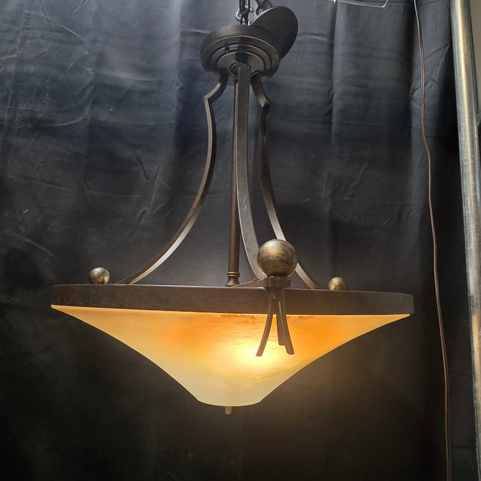 3 Light Traditional Pendant Bronzed Chandelier 26"Dx34"