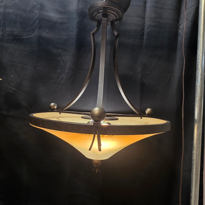 3 Light Traditional Pendant Bronzed Chandelier 26"Dx34"