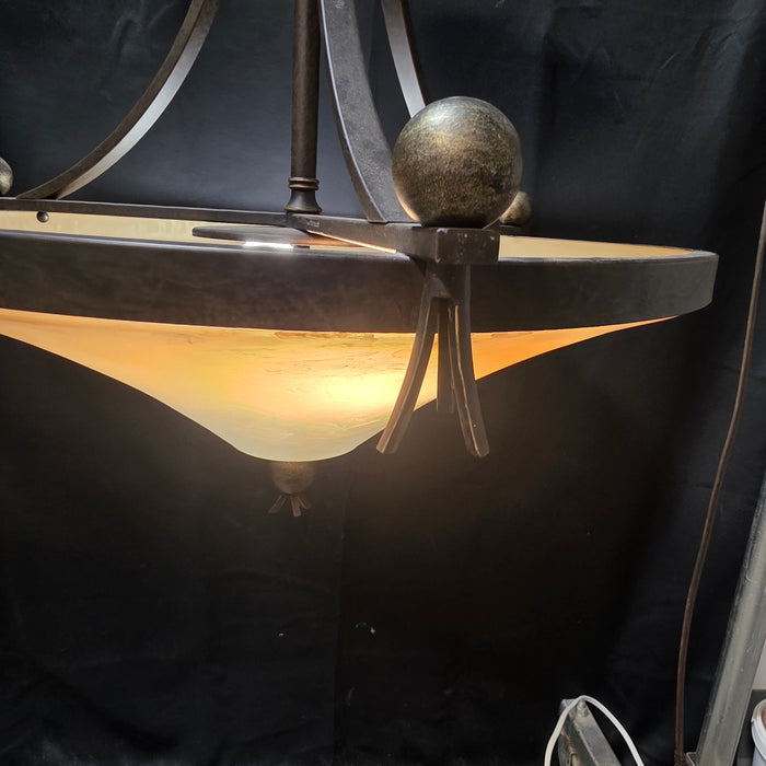 3 Light Traditional Pendant Bronzed Chandelier 26"Dx34"