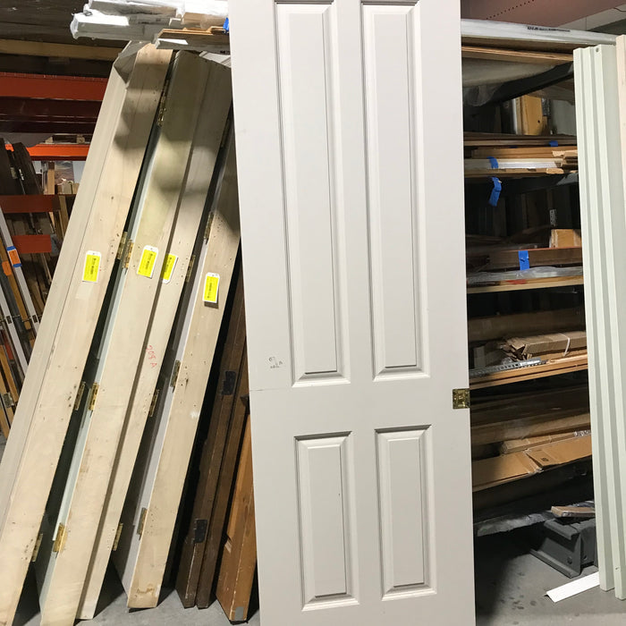 30"x 96"x 1.5" Solid Wood Painted 4-Panel Pocket Door