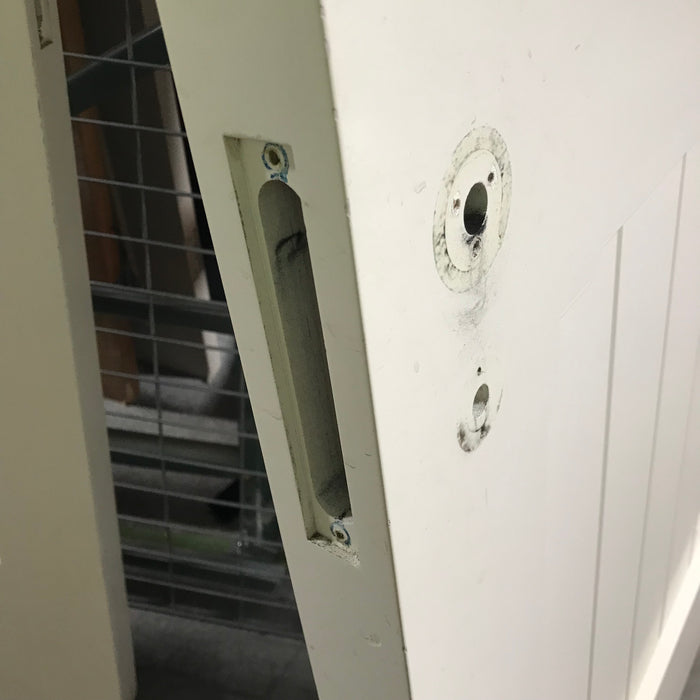 35.75"x 103"x 2.25" Cream 2 Vertical Panel Interior Door LH