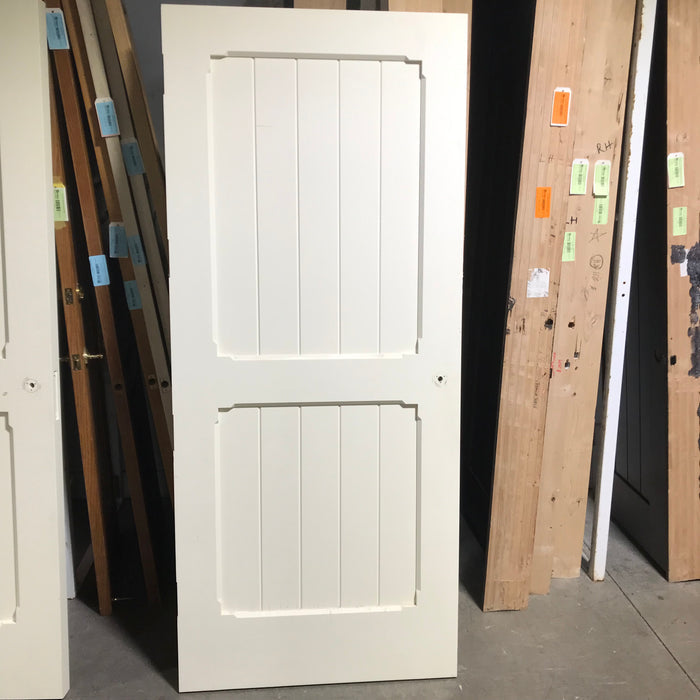35.75"x 83.5"x 2.25" Cream Vertical Lined 2 Panel Interior Door RH