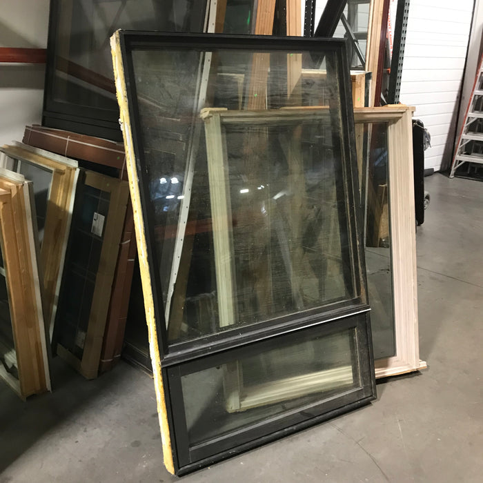 41.5"x 67.25"x 4.5" Brown Metal Clad Upper & Lower FIXED Exterior Window