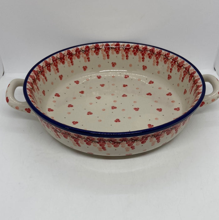 420 ~ Baker ~ Round w/ Handles ~ 10" ~ 2387X - T4!