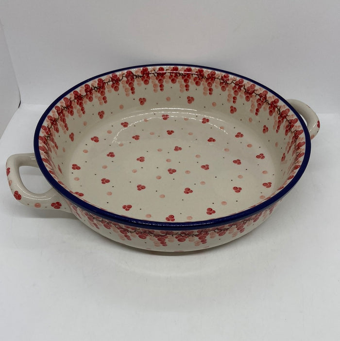 420 ~ Baker ~ Round w/ Handles ~ 10" ~ 2387X - T4!
