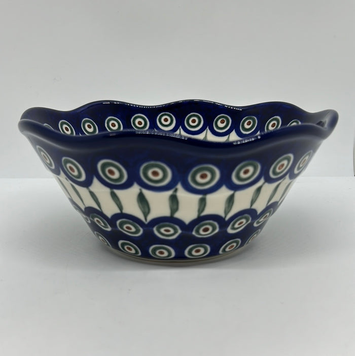 691 ~ Bowl ~ Wavy Edge ~ Small ~ 8" ~ 0054X ~ T3!