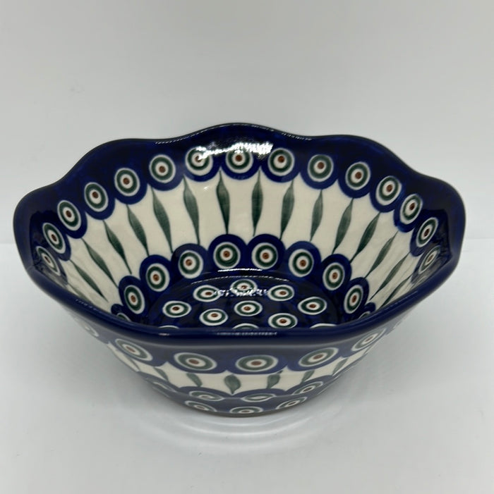 691 ~ Bowl ~ Wavy Edge ~ Small ~ 8" ~ 0054X ~ T3!