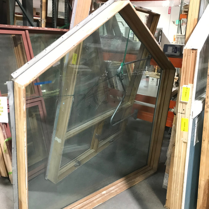 71.5"x 80"x 7.5" Brown Fixed Gable Exterior Window