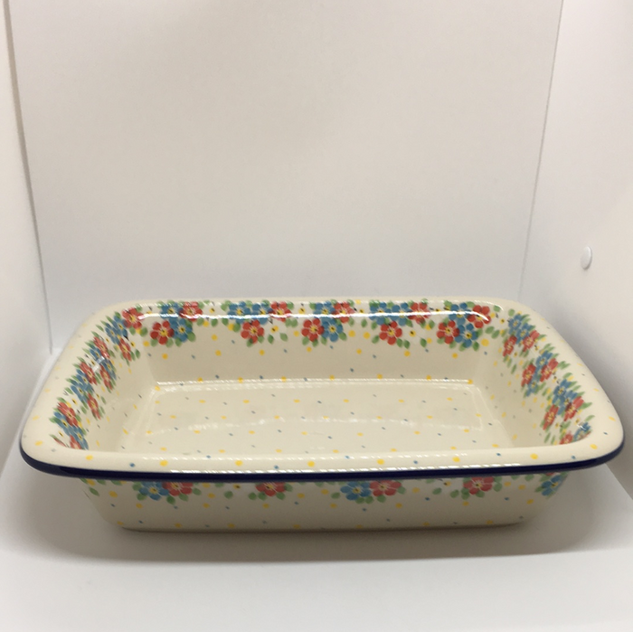 854 ~ Baker ~ Rectangular w/Rim ~ Lasagna ~ 11.25" x 13.75" ~ 2413X - T4!