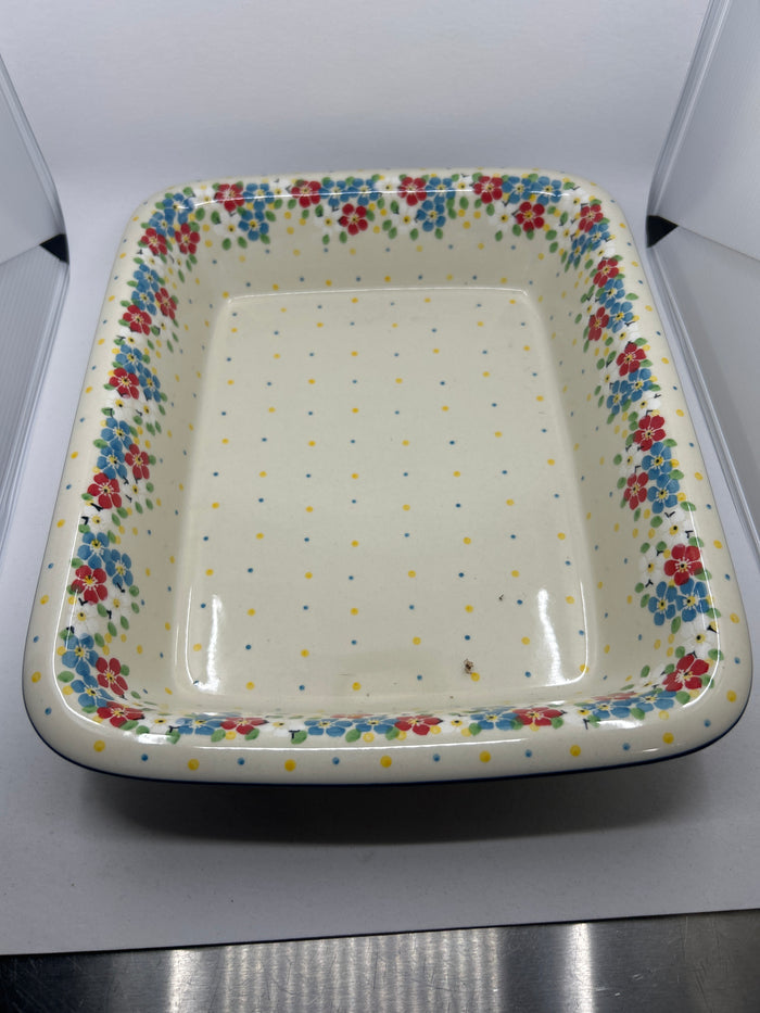 854 ~ Baker ~ Rectangular w/Rim ~ Lasagna ~ 11.25" x 13.75" ~ 2413X - T4!