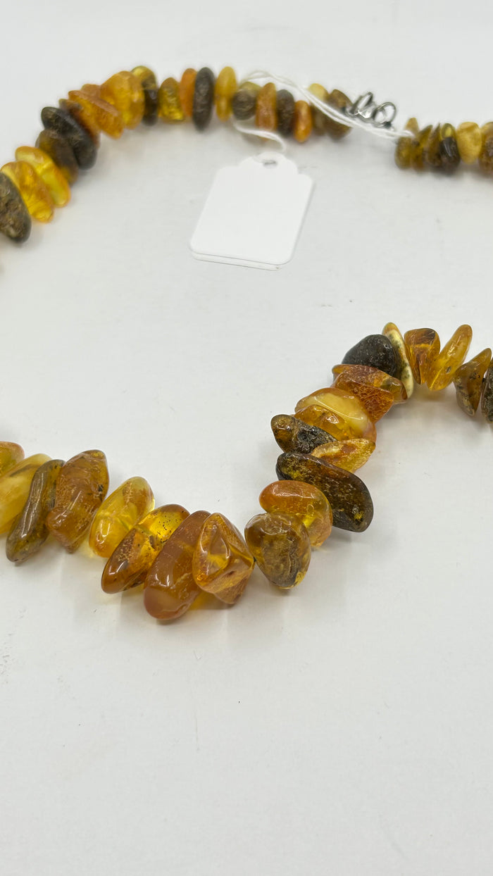 Baltic Amber Necklace made of free form amber beads