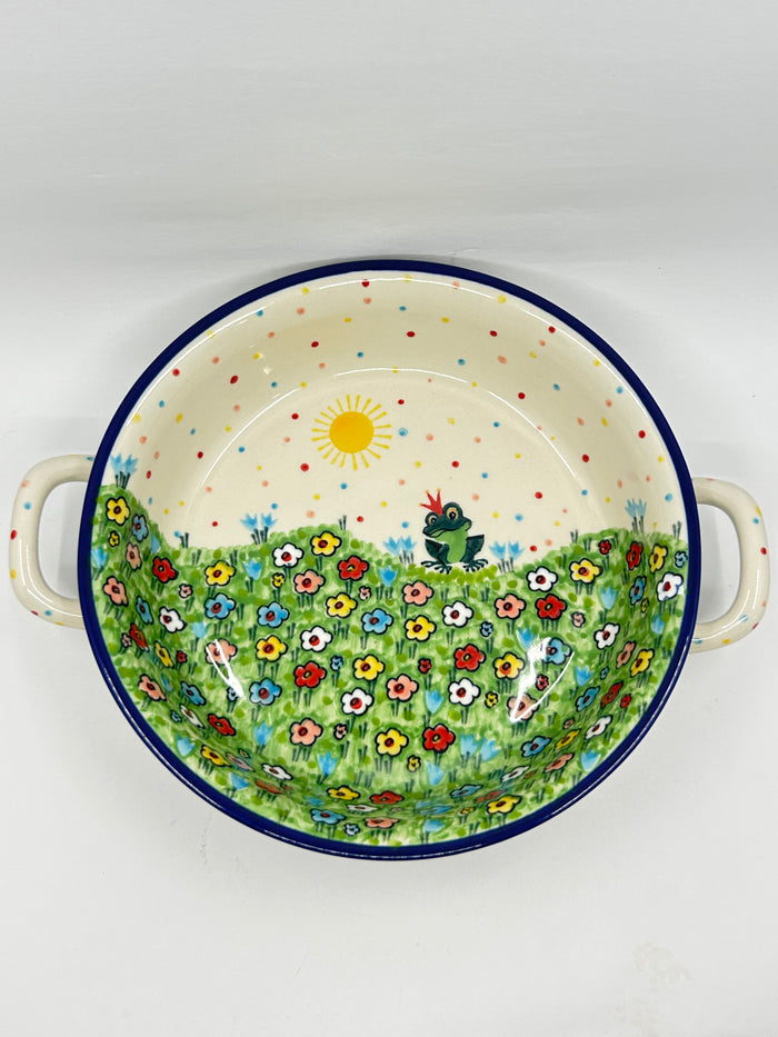 Baker ~ Round w/ Handles ~ 8 inch ~ U4877 ~ U6*