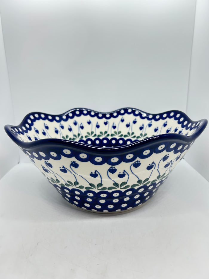 Bowl ~ Wavy Edge ~ Large ~ 12 inch ~ 377OX ~ T3!
