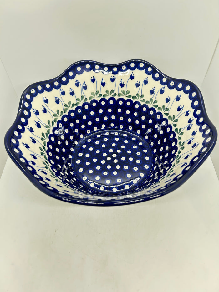 Bowl ~ Wavy Edge ~ Large ~ 12 inch ~ 377OX ~ T3!