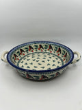 Baker ~ Round w/ Handles ~ 8 inch ~ 1257X ~ T4*