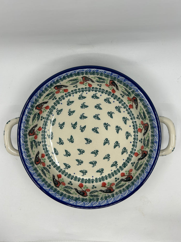 Baker ~ Round w/ Handles ~ 8 inch ~ 1257X ~ T4*