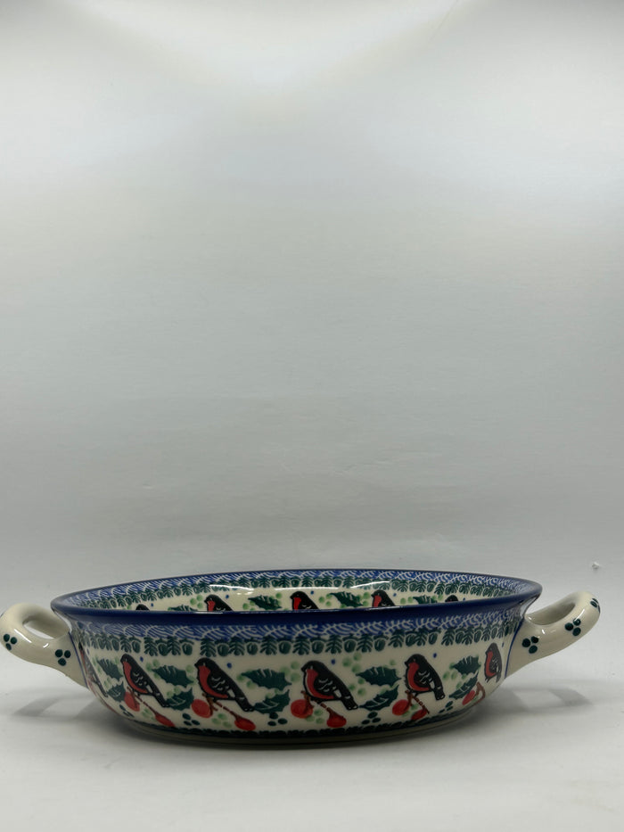 Baker ~ Round w/ Handles ~ 8 inch ~ 1257X ~ T4*