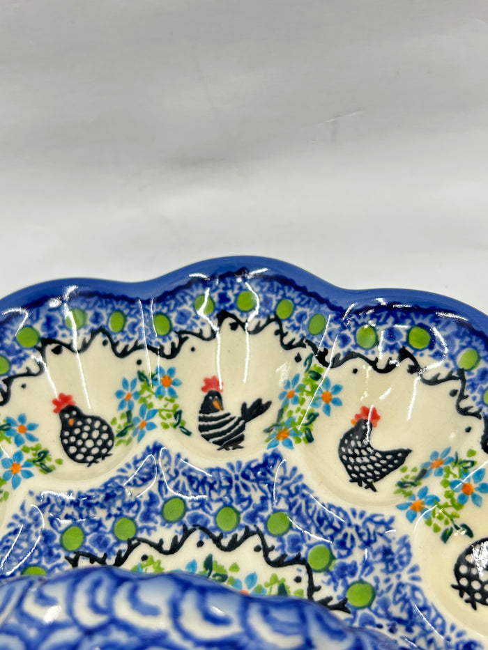 T13 Egg Dish with Handle U-K3