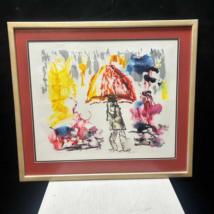 A, Colman 93 Water Color "The Umbrella #2"  29"x 25"