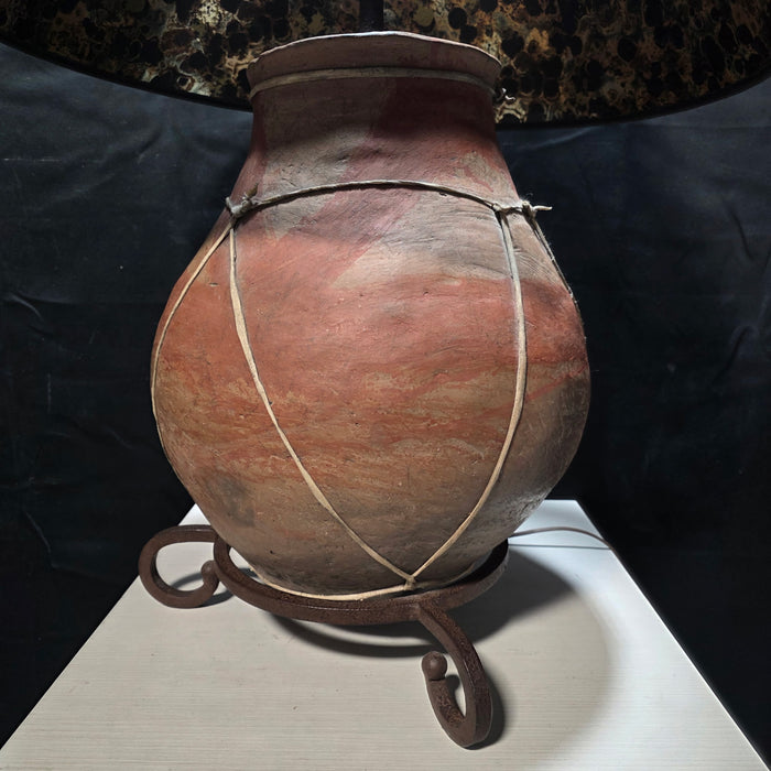 Adobe Native Lamp & Wrought Iron Feet 16"x 32"