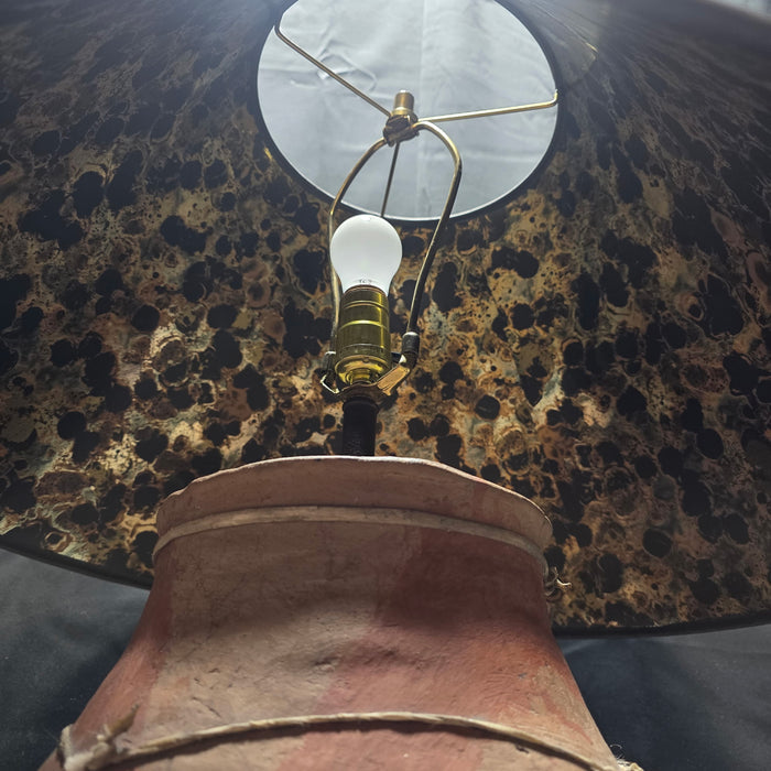 Adobe Native Lamp & Wrought Iron Feet 16"x 32"