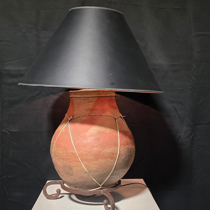 Adobe Native Lamp & Wrought Iron Feet 16"x 32"