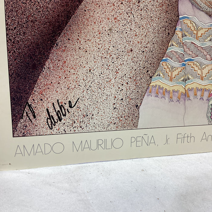 Amado Maurilio Peña Jr. Signed 1983 Exhibit Poster 35" x 25"