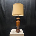 American Colonial 1960's TALL Wood Table Lamp 18"Dx43"